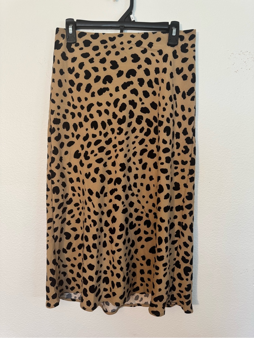 Rachel Zoe Tan and Black Leopard Midi Skirt